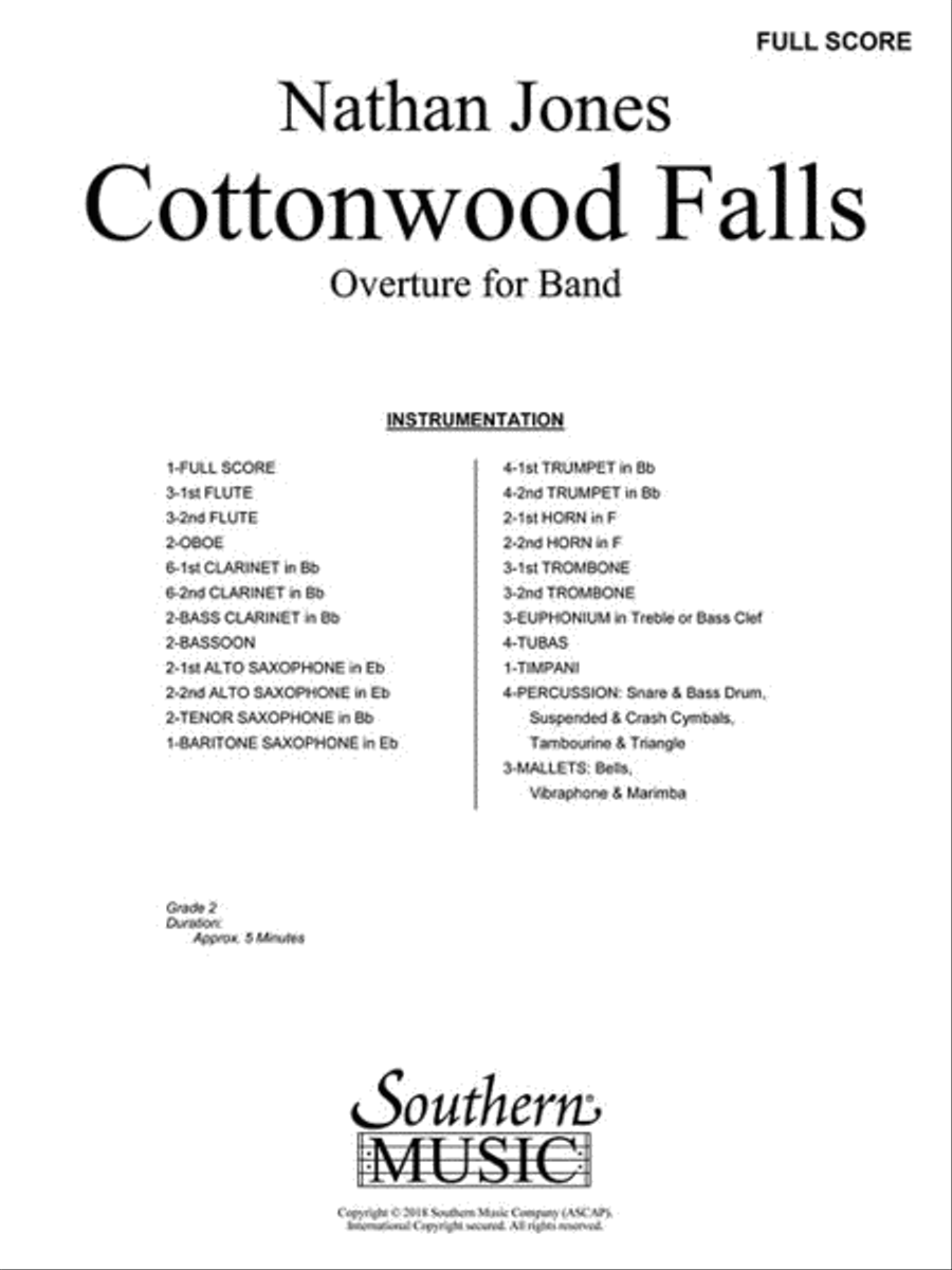 Cottonwood Falls Concert Band scores gallery preview page 2