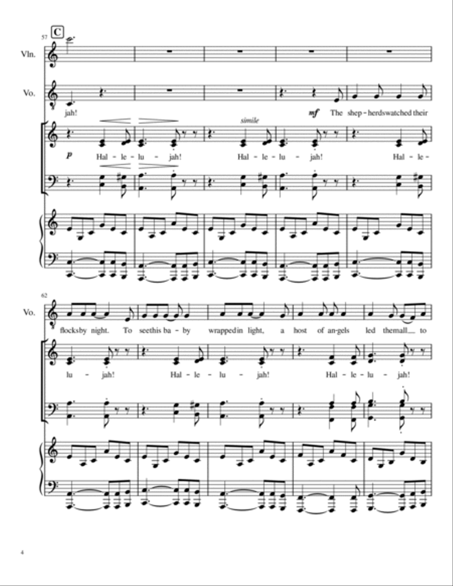 Hallelujah 4-Part scores gallery preview page 4