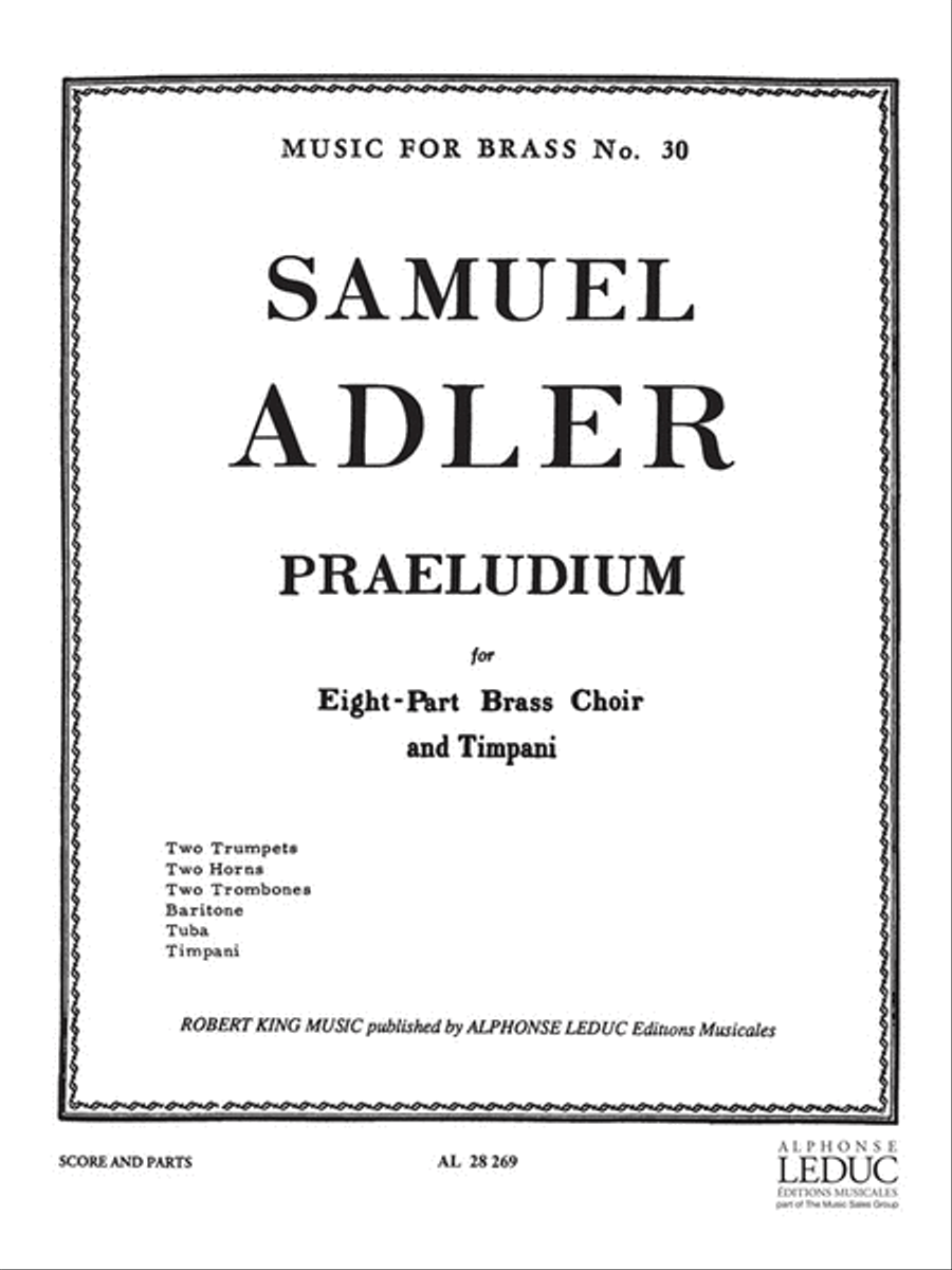 Praeludium (ensemble-brass 8 Or More) School and Community scores gallery preview page 1