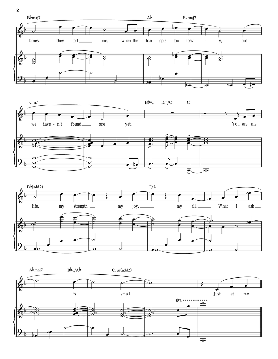 One Day More Piano, Vocal scores gallery preview page 2