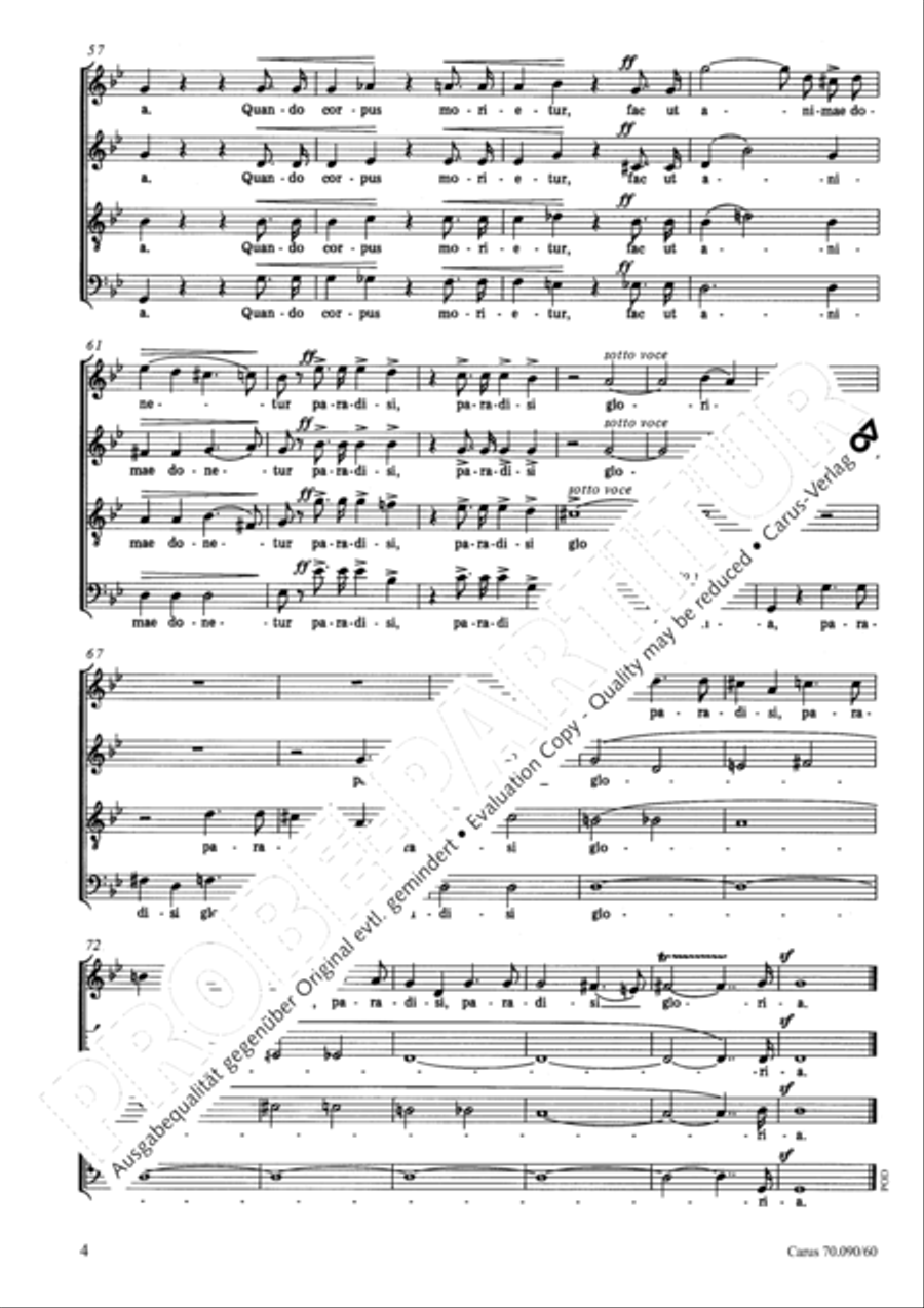 Quando corpus morietur 4-Part scores gallery preview page 5