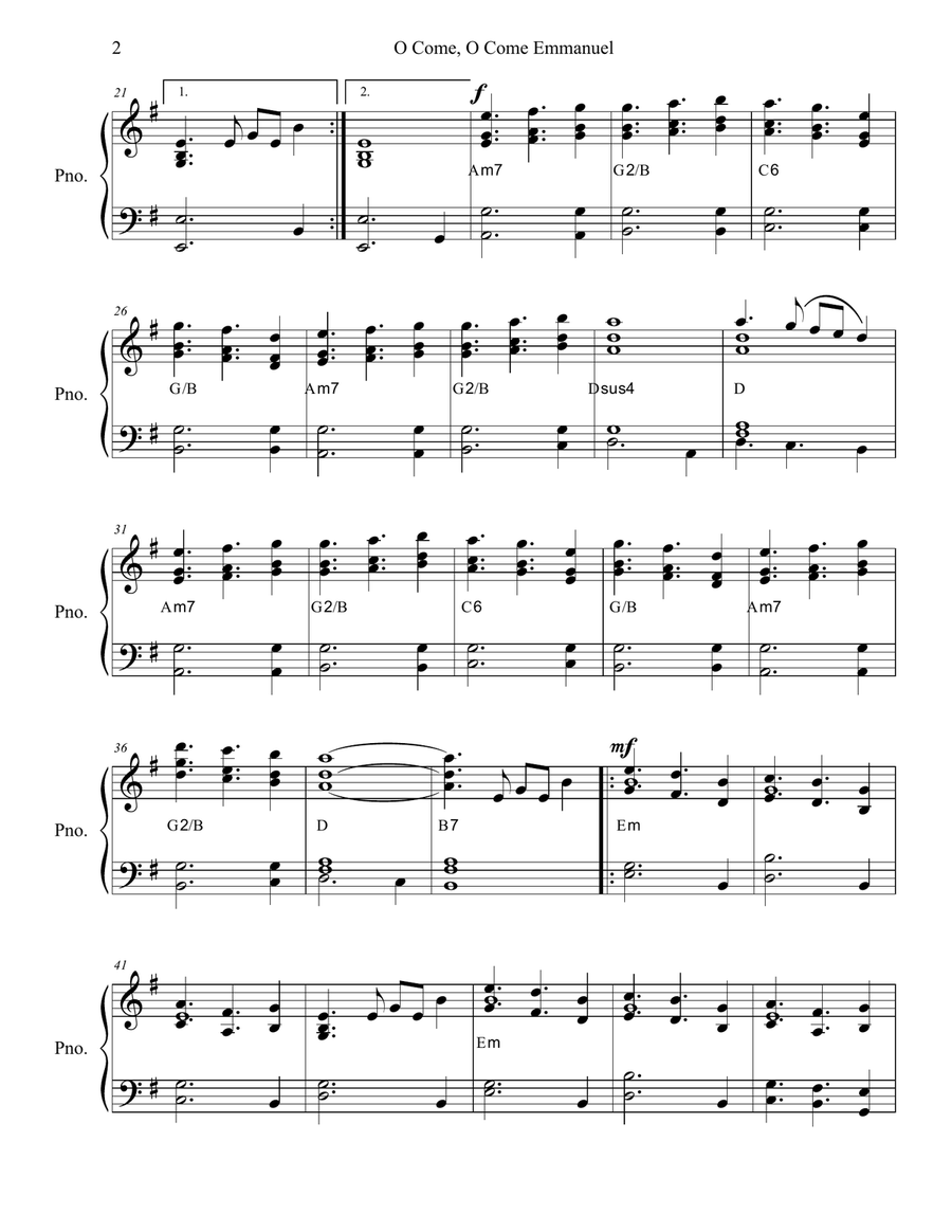 O Come, O Come, Emmanuel: A Christmas Cantata in eight movements 4-Part scores gallery preview page 5