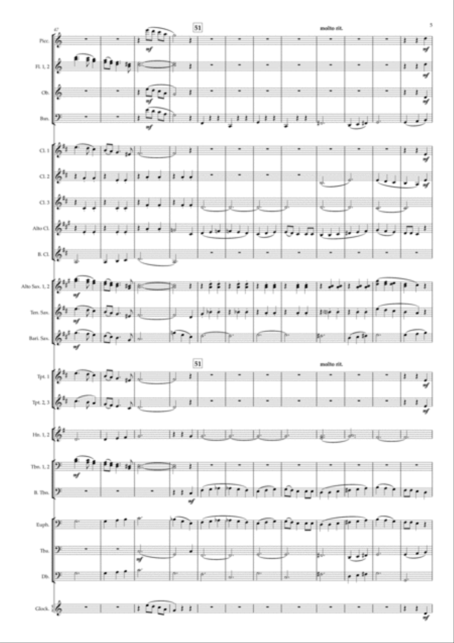 Poisoning Pigeons in the Park Concert Band scores gallery preview page 5