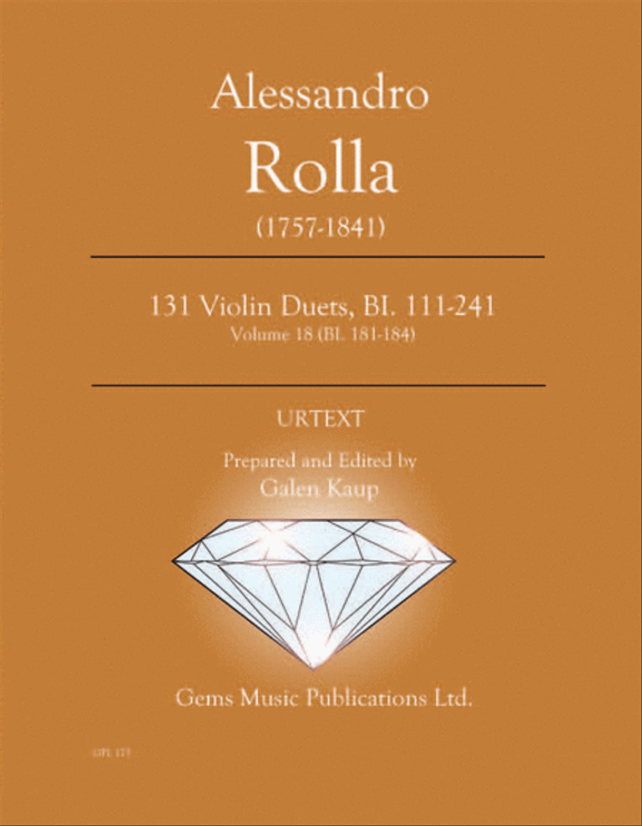 131 Violin Duets, BI. 111-241 Volume 18 (BI. 181-184) String Duet scores gallery preview page 1