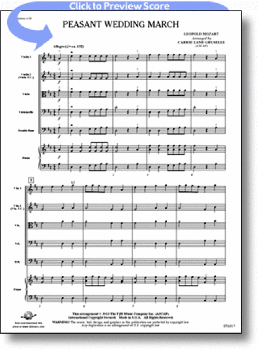 Peasant Wedding March String Orchestra scores gallery preview page 1
