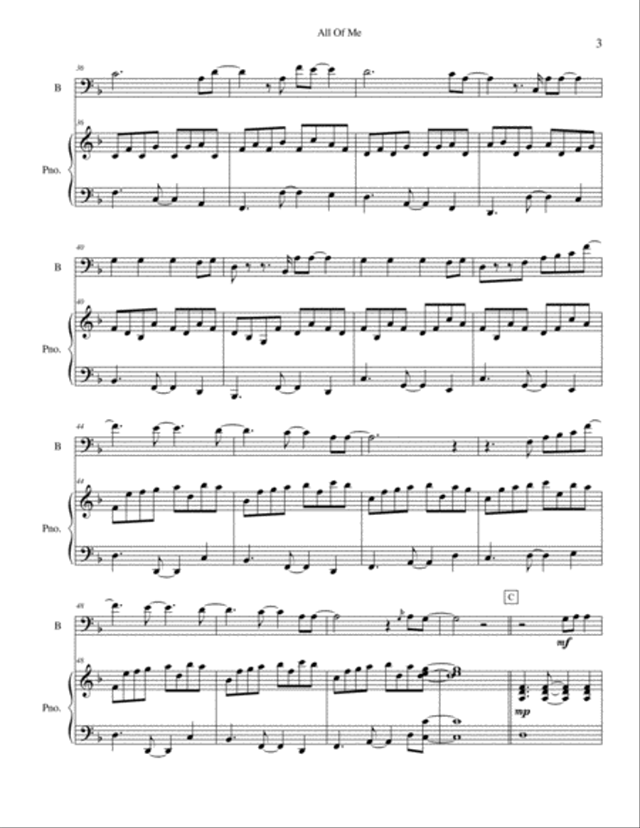 All Of Me Bassoon scores gallery preview page 3