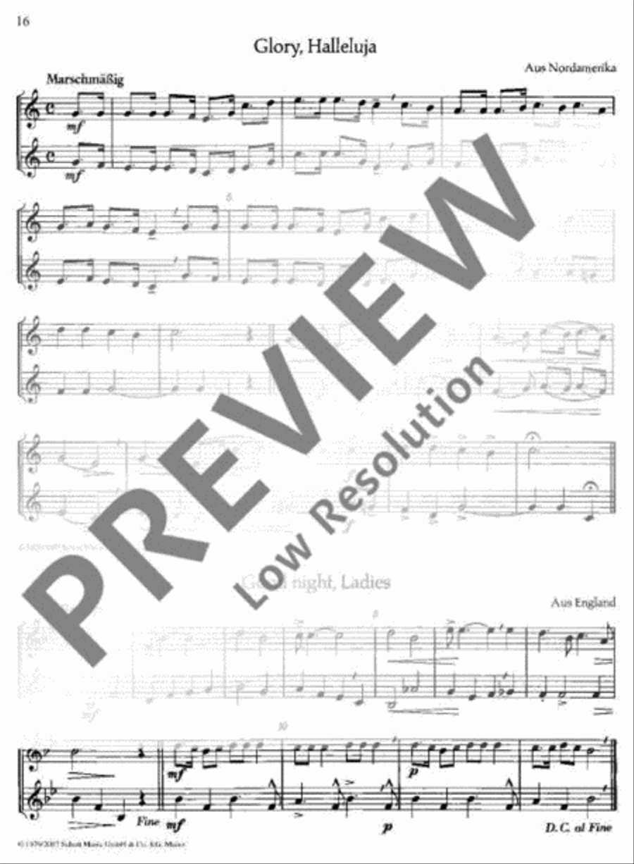 International Folksongs Bass Clarinet scores gallery preview page 17