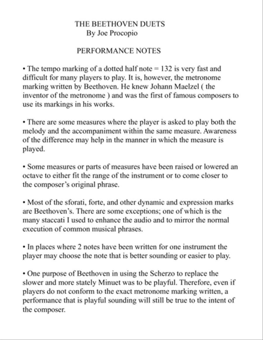 THE BEETHOVEN DUETS FOR VIOLIN VOLUME 3 SCHERZI 7, 8 and 9 String Duet scores gallery preview page 2