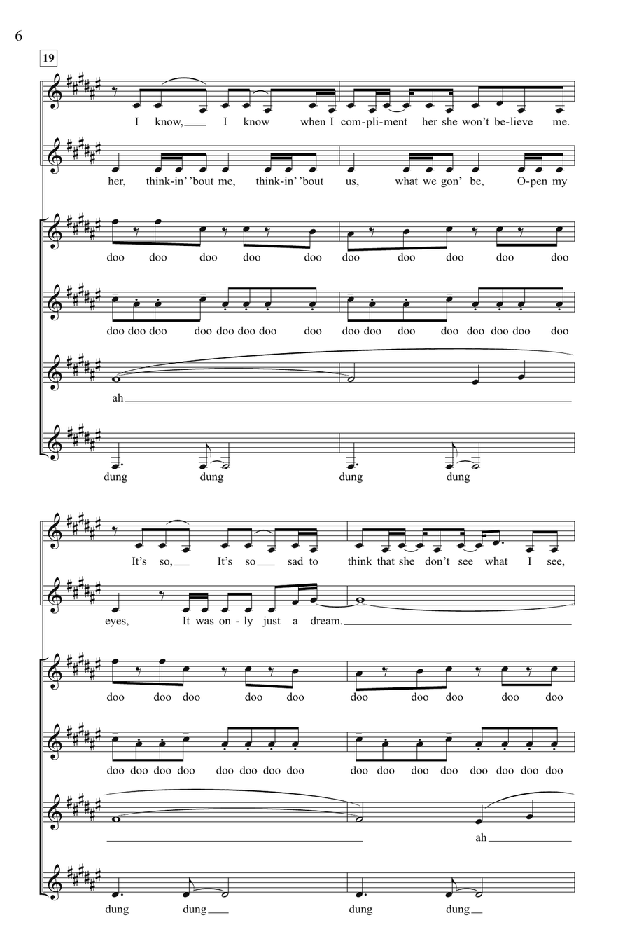 Just The Way You Are/Just A Dream (Mashup) (from Pitch Perfect) (arr. Deke Sharon) SSA scores gallery preview page 5