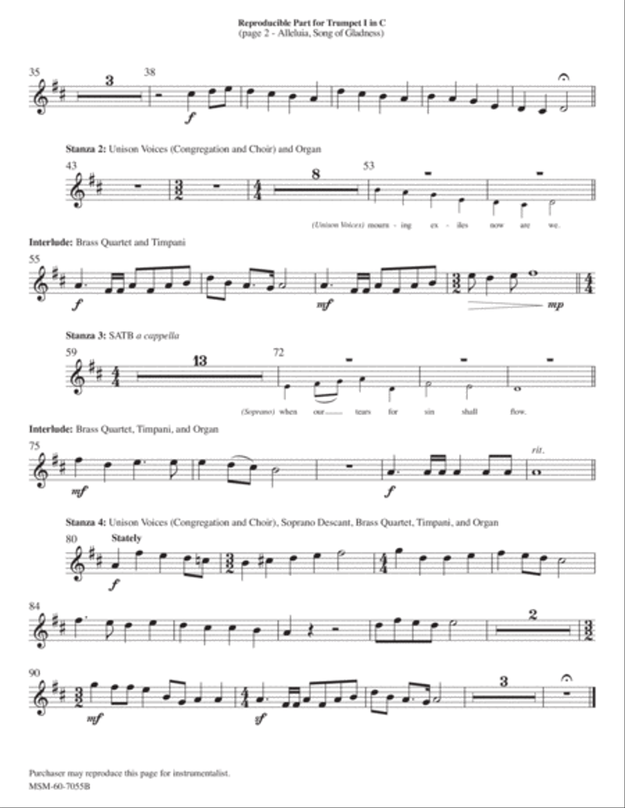 Alleluia, Song of Gladness Choir scores gallery preview page 3
