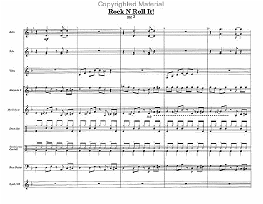 Rock N Roll It! Percussion Ensemble scores gallery preview page 3