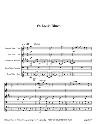 St Louis Blues by Handy for Woodwind Quartet in Schools