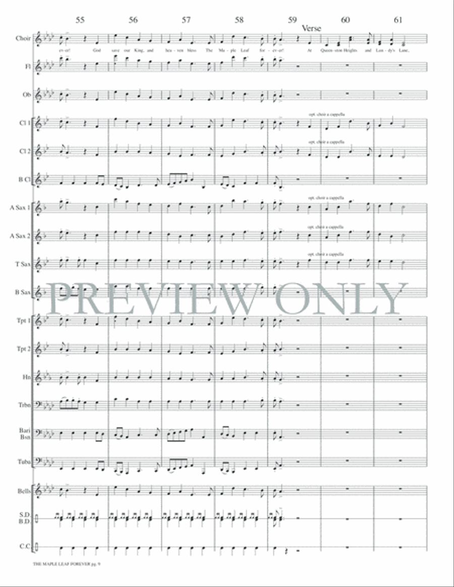 The Maple Leaf Forever Concert Band scores gallery preview page 12