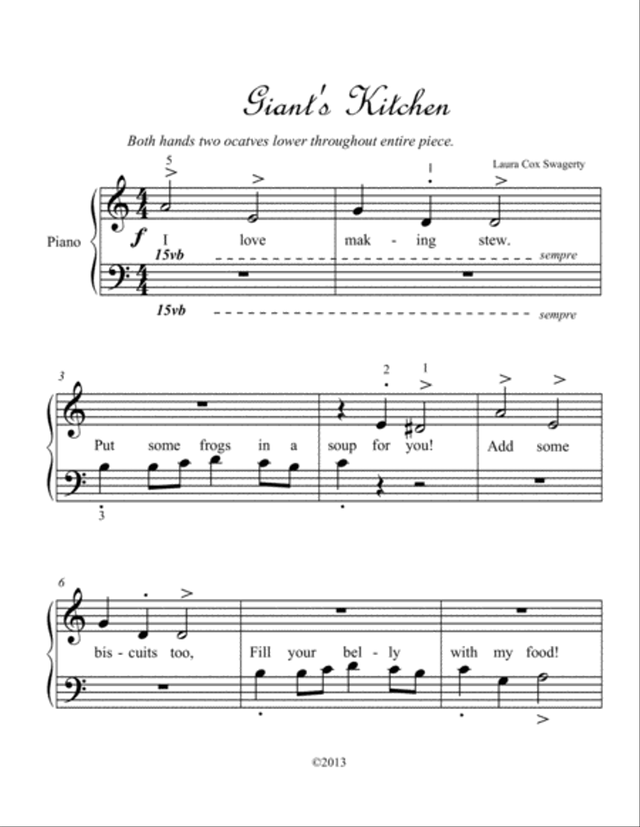 Giant's Kitchen Easy Piano scores gallery preview page 2