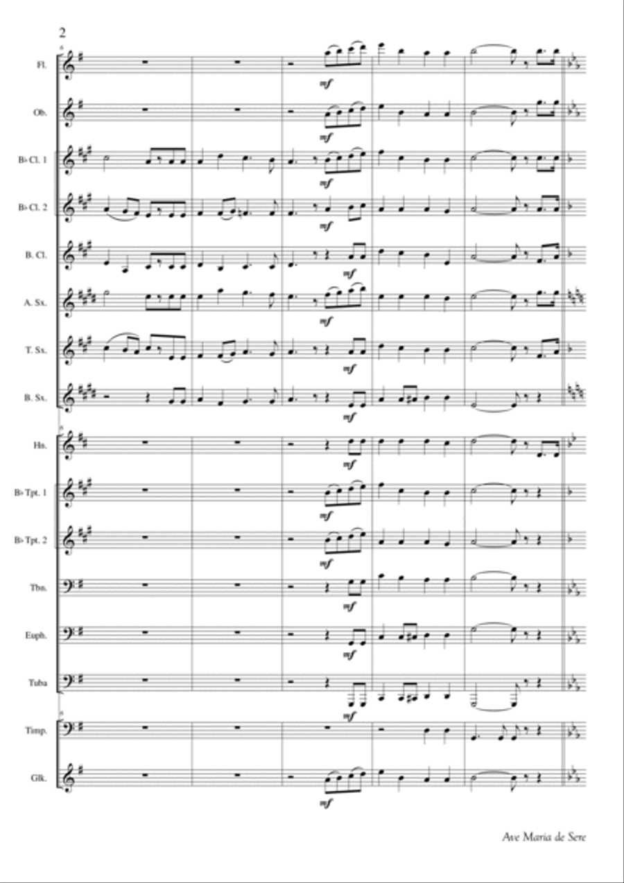 Ave marie de Sere Concert Band scores gallery preview page 4