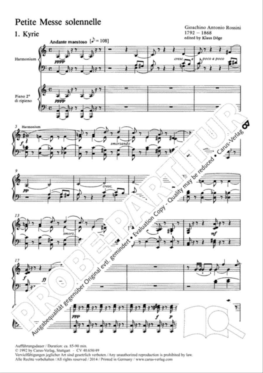Petite Messe solennelle 4-Part scores gallery preview page 4