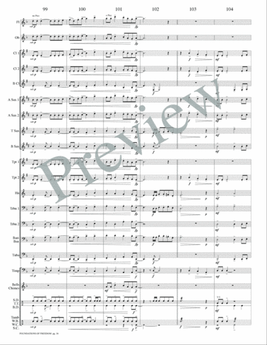 Foundations of Freedom Foundations of Freedom Concert Band scores gallery preview page 19