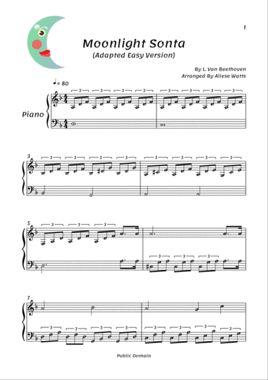 Moonlight sonata simple sale