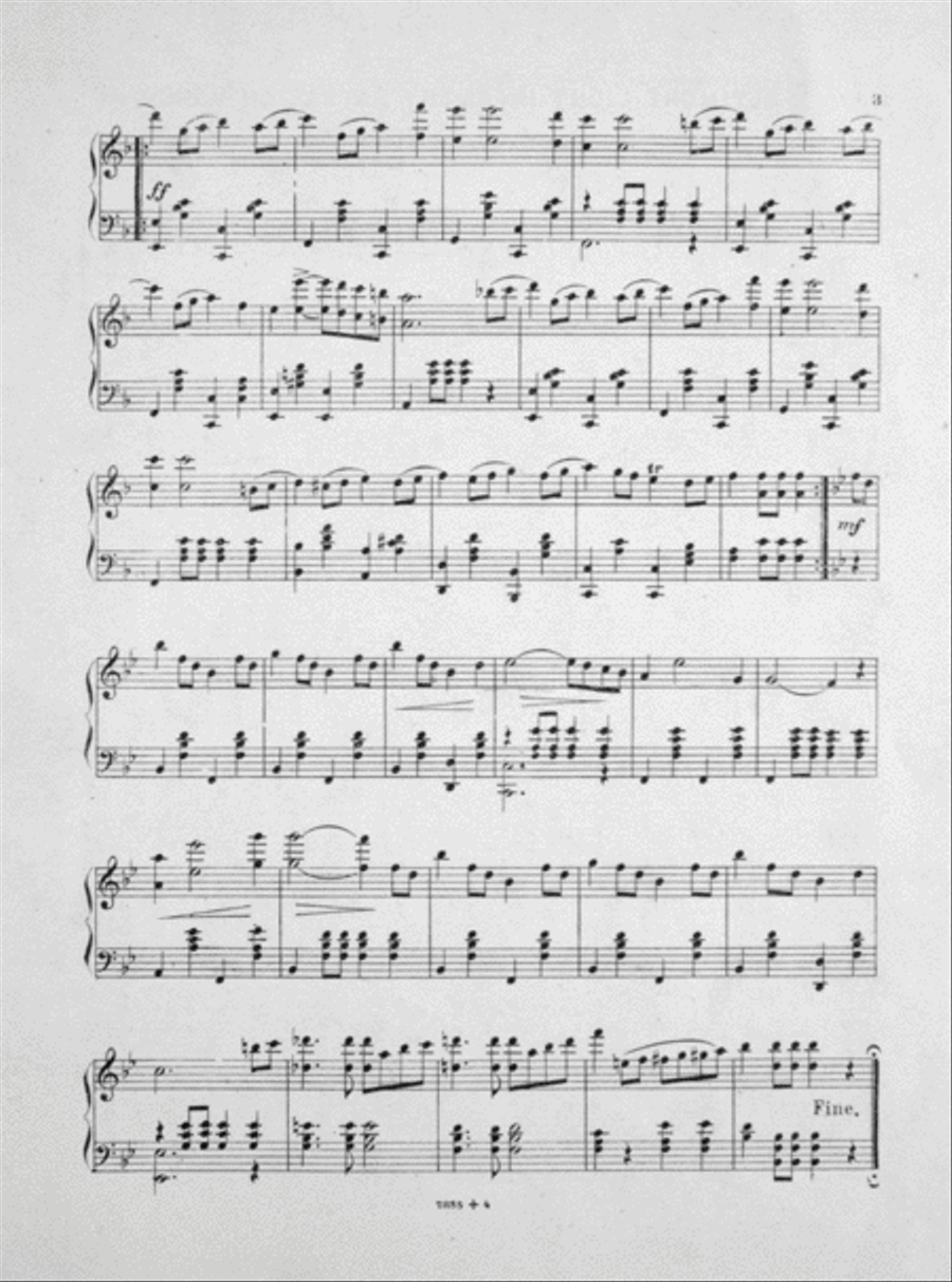 Baltimore Light Infantry Batalion March Piano Solo scores gallery preview page 3