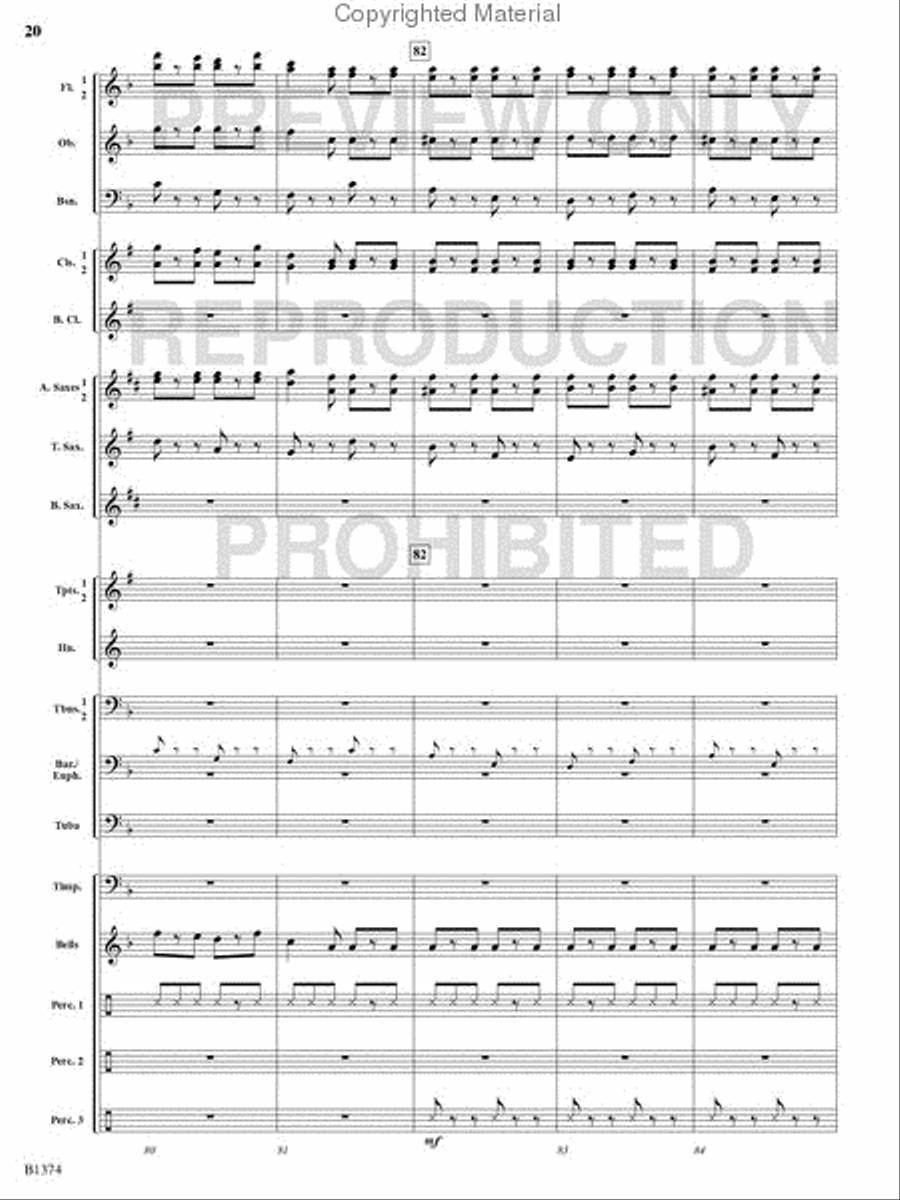 A Stowaway on Santa's Sleigh Concert Band scores gallery preview page 19