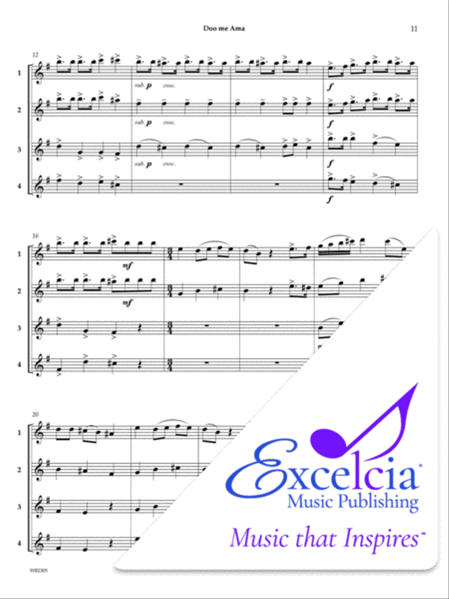 Adaptable Quartets (Sea Shanties) Tenor Saxophone scores gallery preview page 12