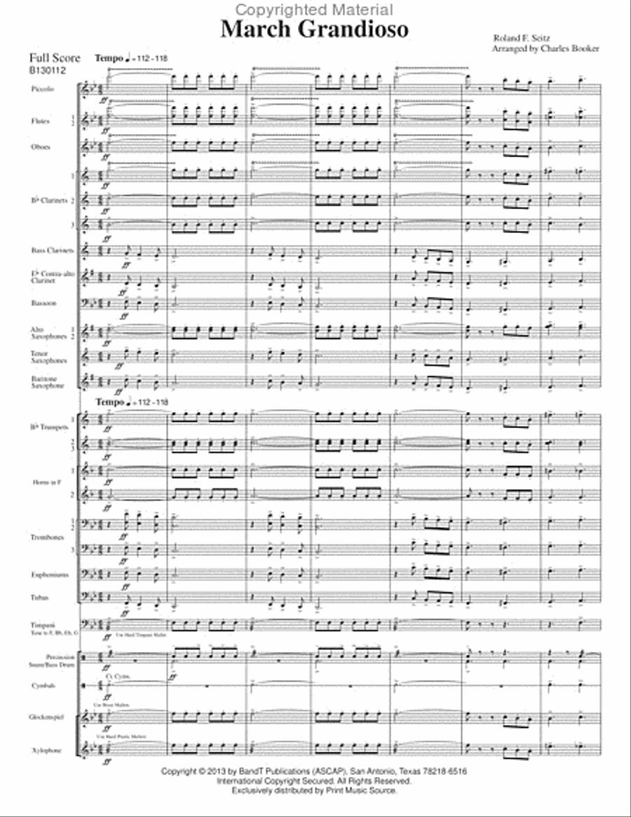 March Grandioso Concert Band scores gallery preview page 3