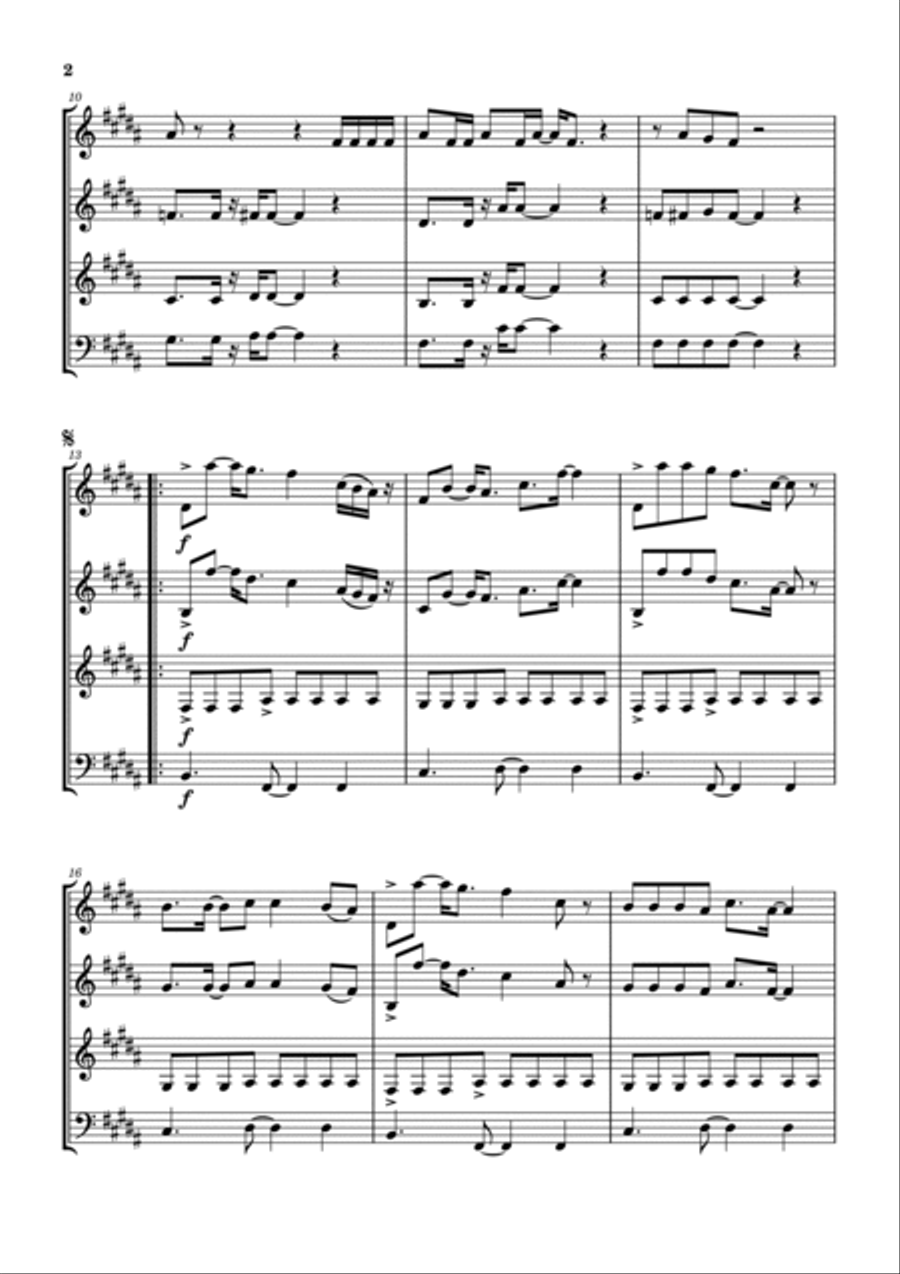Crazy People Woodwind Quartet scores gallery preview page 3