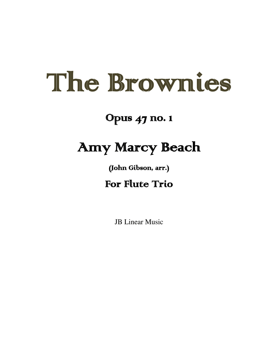 Amy Beach - The Brownies set for flute trio Flute Trio scores gallery preview page 1