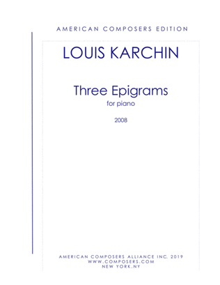 [Karchin] Three Epigrams