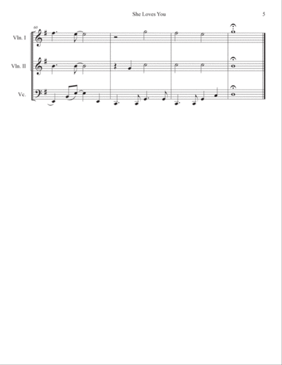 She Loves You She Loves You String Trio scores gallery preview page 5