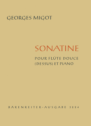 Sonatine for Descant Recorder and Piano