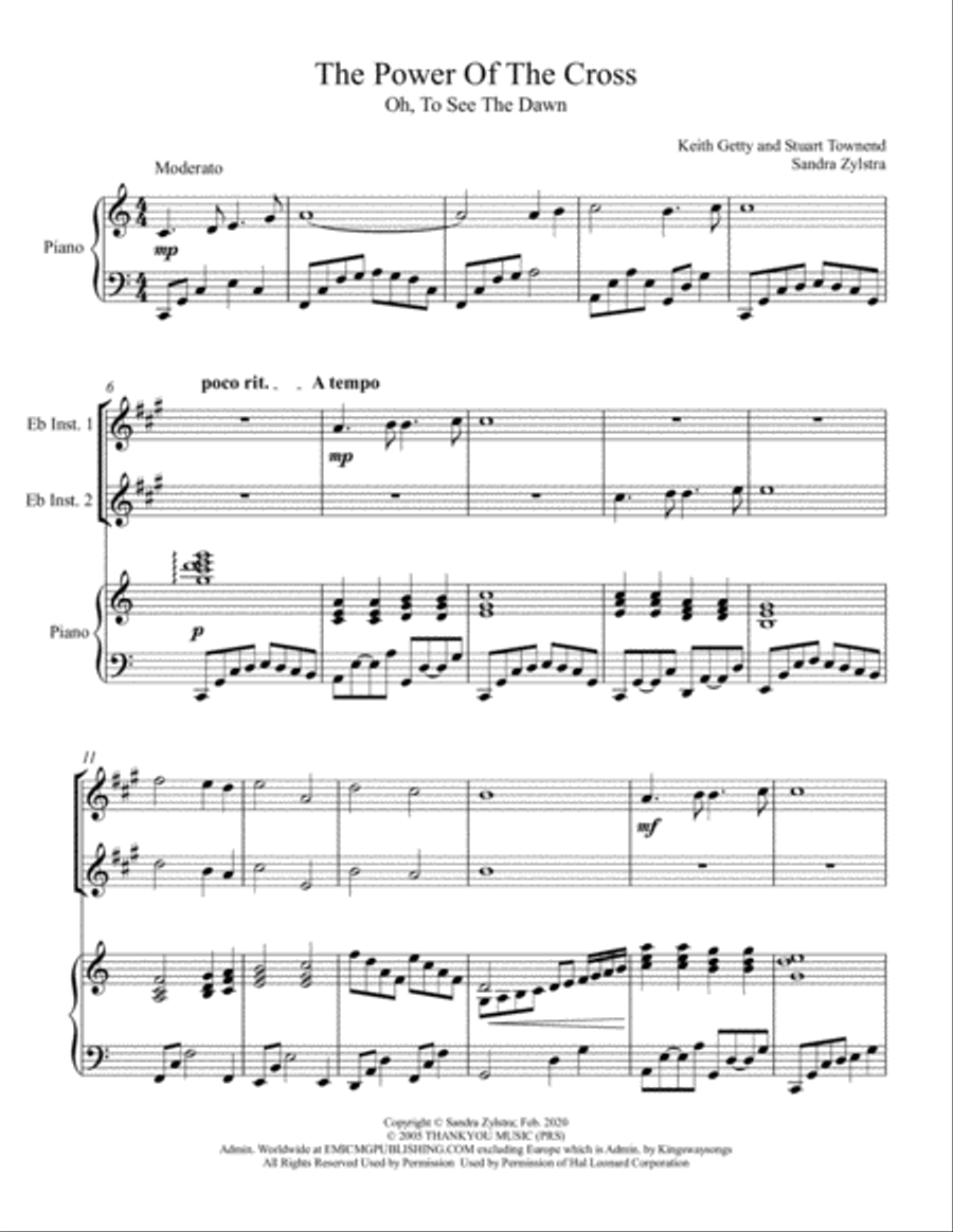 The Power Of The Cross (Oh To See The Dawn) Woodwind Duet scores gallery preview page 2