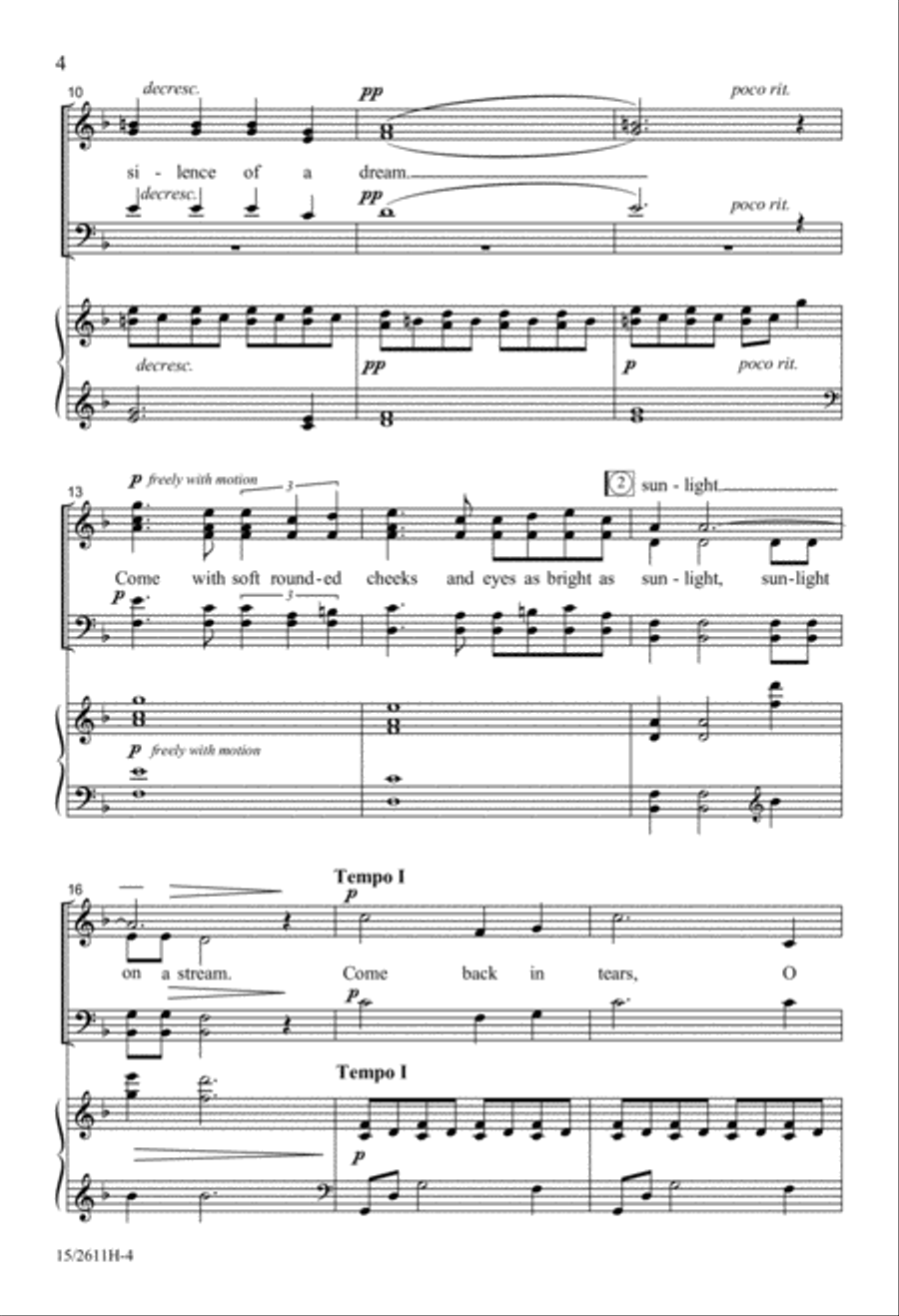 Come to Me in the Silence of the Night 4-Part scores gallery preview page 5