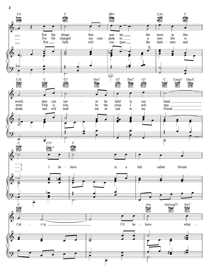 I Believe In A Hill Called Mount Calvary Guitar scores gallery preview page 2