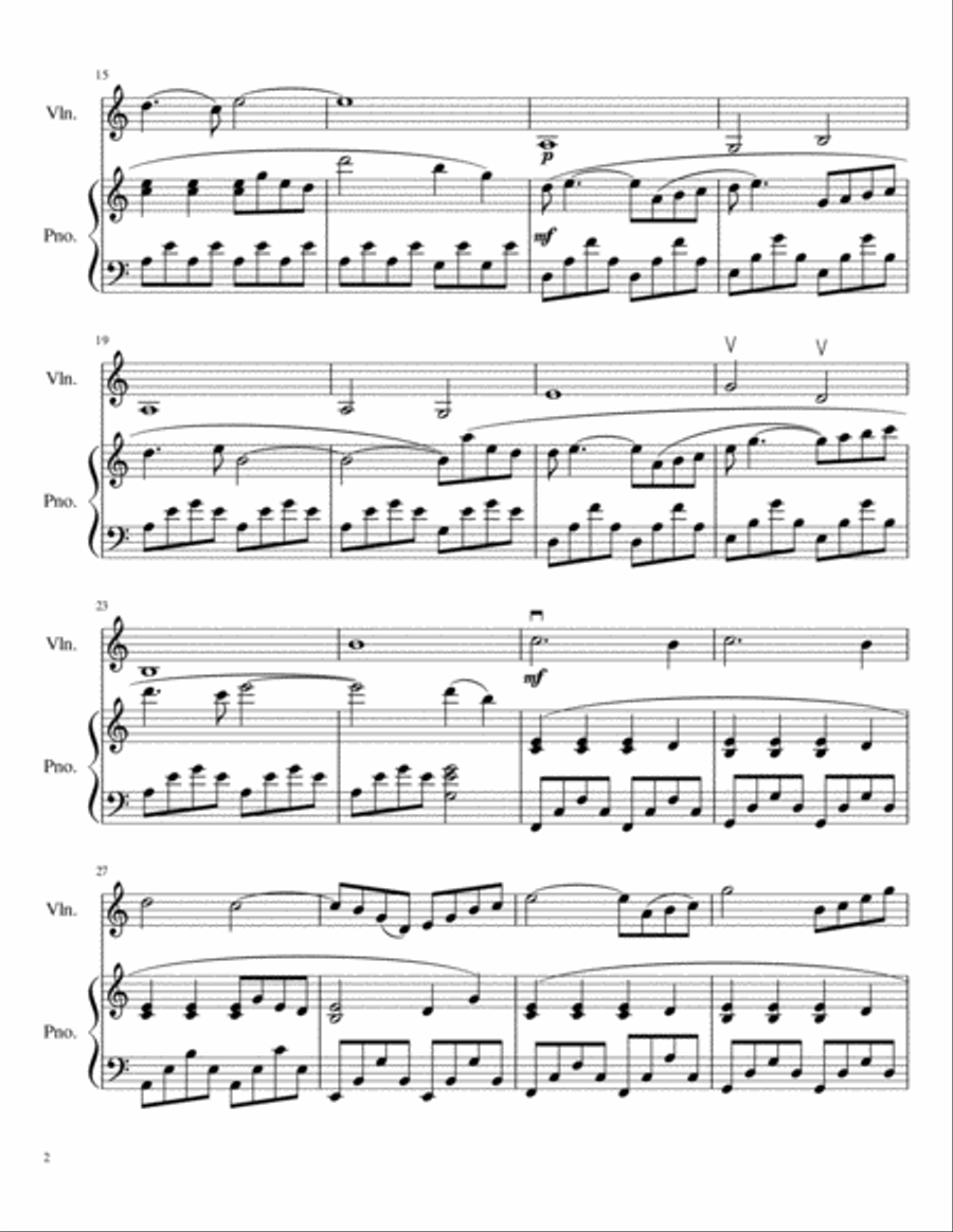 Autumn Romance for Violin and Piano Violin scores gallery preview page 3