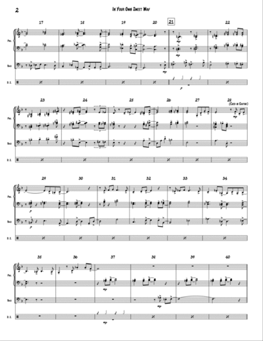 In Your Own Sweet Way Jazz Ensemble scores gallery preview page 2