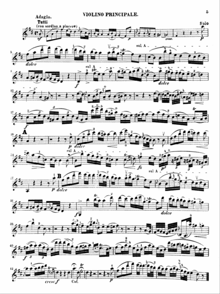 Mozart: Violin Concerto No. 3 in G Major, K.216 Violin Solo scores gallery preview page 5