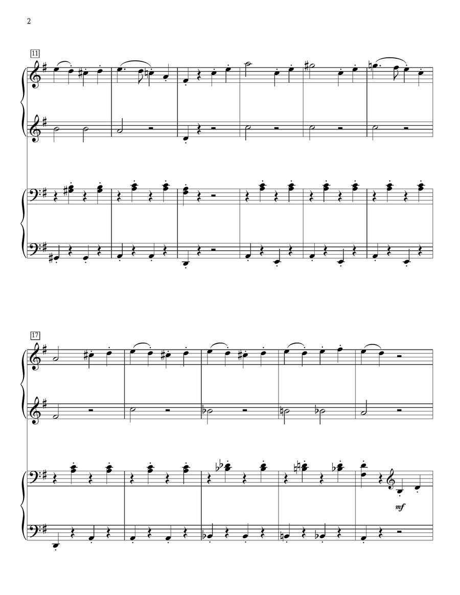 Be Our Guest (from Beauty and The Beast) (arr. Jennifer & Mike Watts) 1 Piano, 4-Hands scores gallery preview page 2