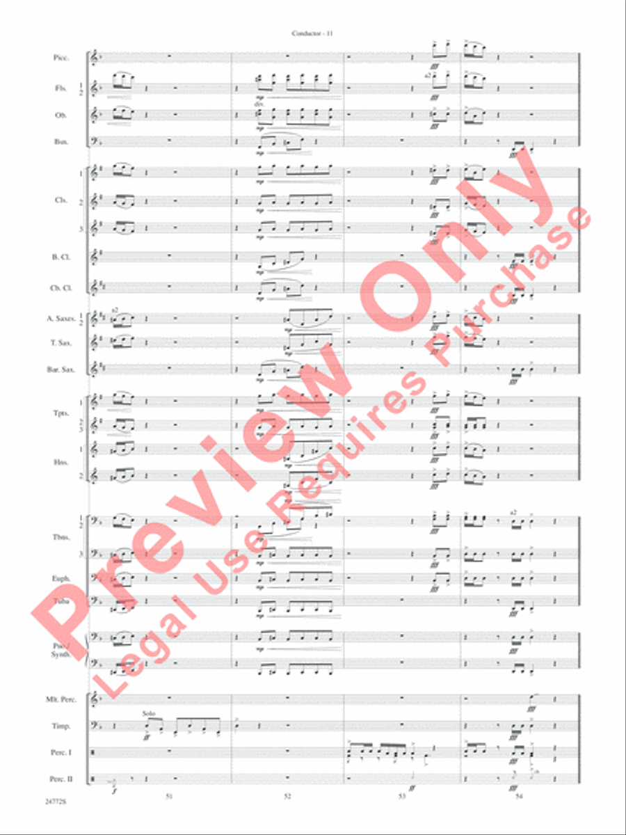The Star WarsA(r) Epic - Part I, Suite from Concert Band scores gallery preview page 14