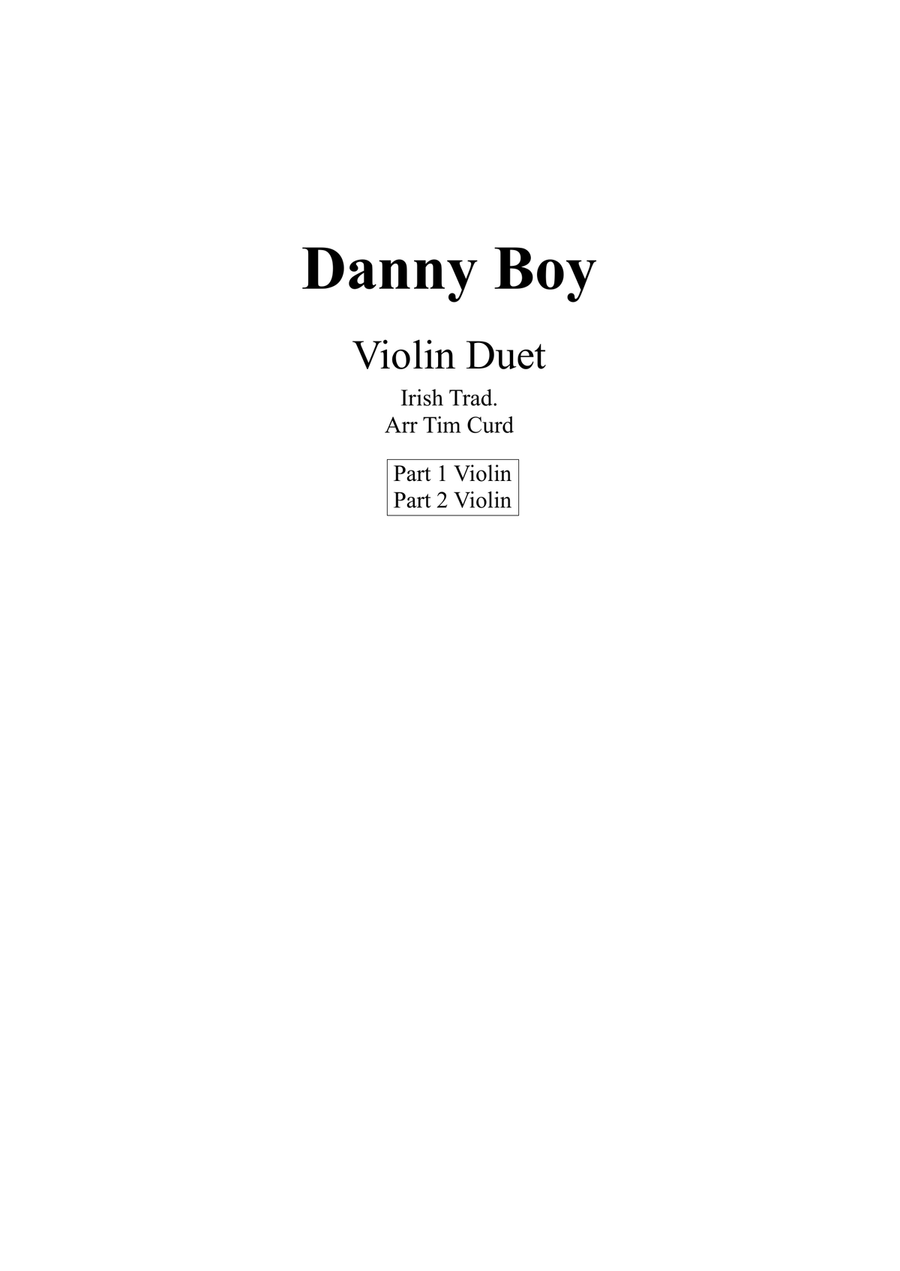 Danny Boy. Violin Duet String Duet scores gallery preview page 1