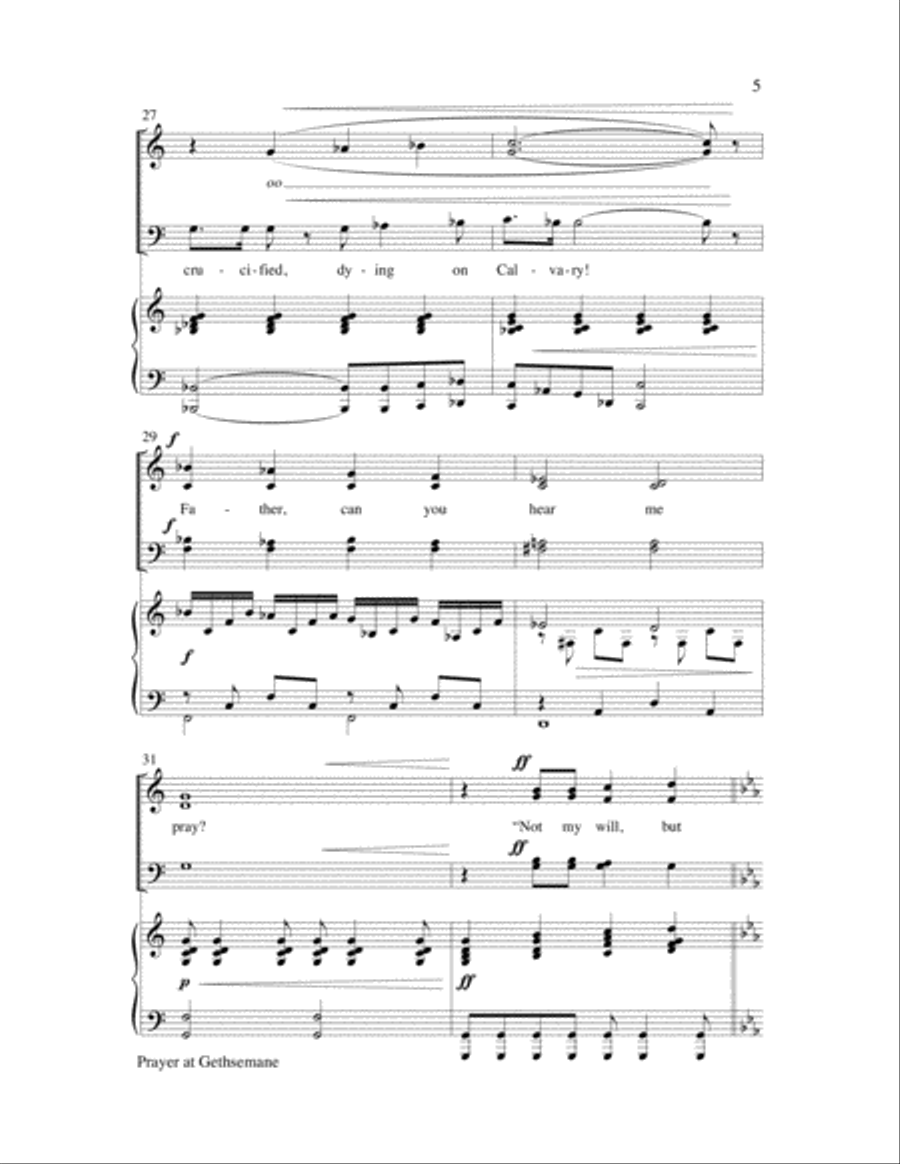 Prayer At Gethsemane Prayer At Gethsemane Choir scores gallery preview page 5