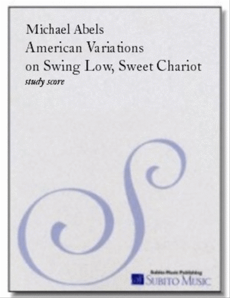American Variations on Swing Low, Sweet Chariot Orchestra scores gallery preview page 1