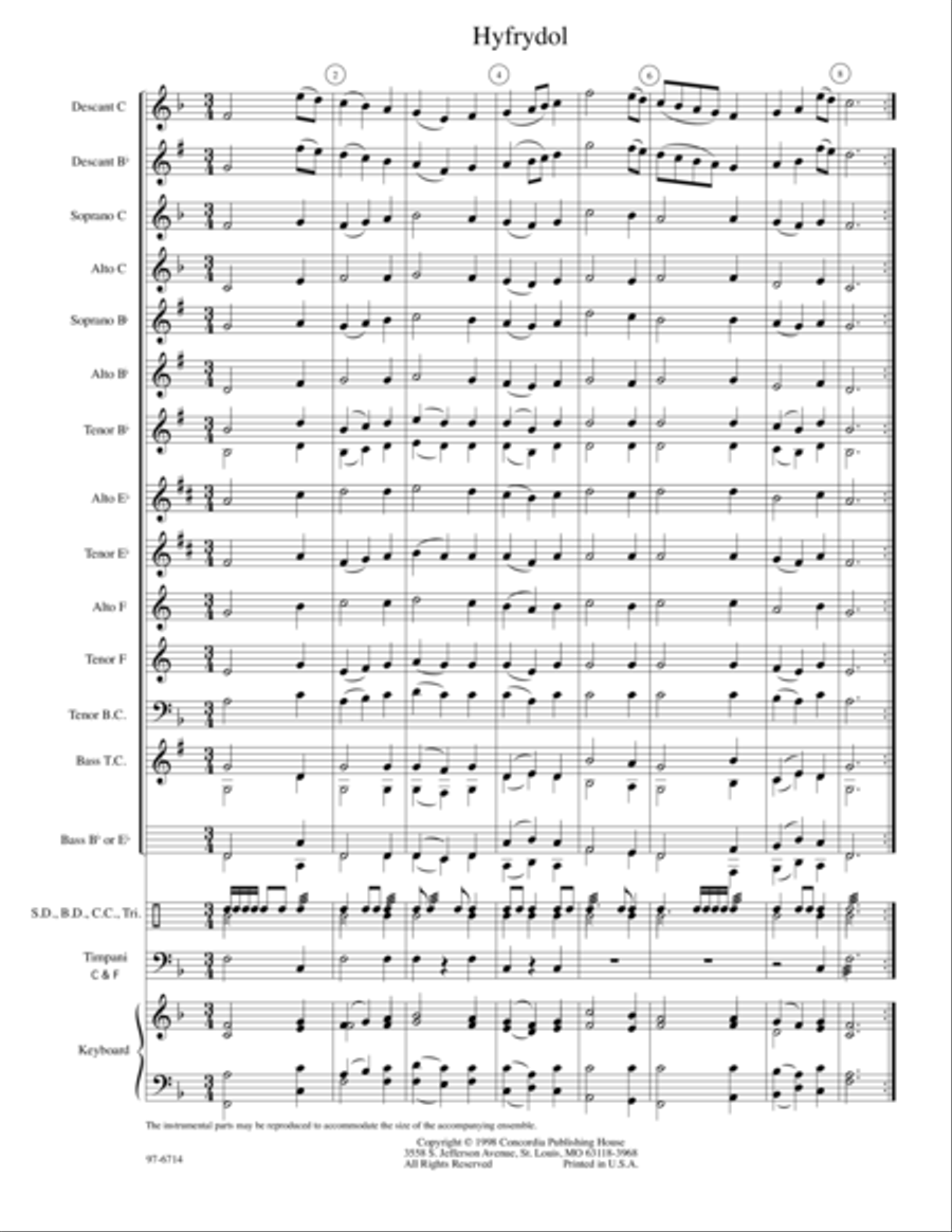 Hymnal Companion for Woodwinds, Brass and Percussion: Lent, Easter Choir scores gallery preview page 6