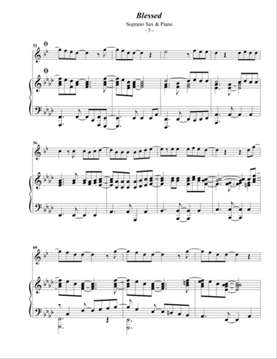 Blessed Soprano Saxophone scores gallery preview page 5