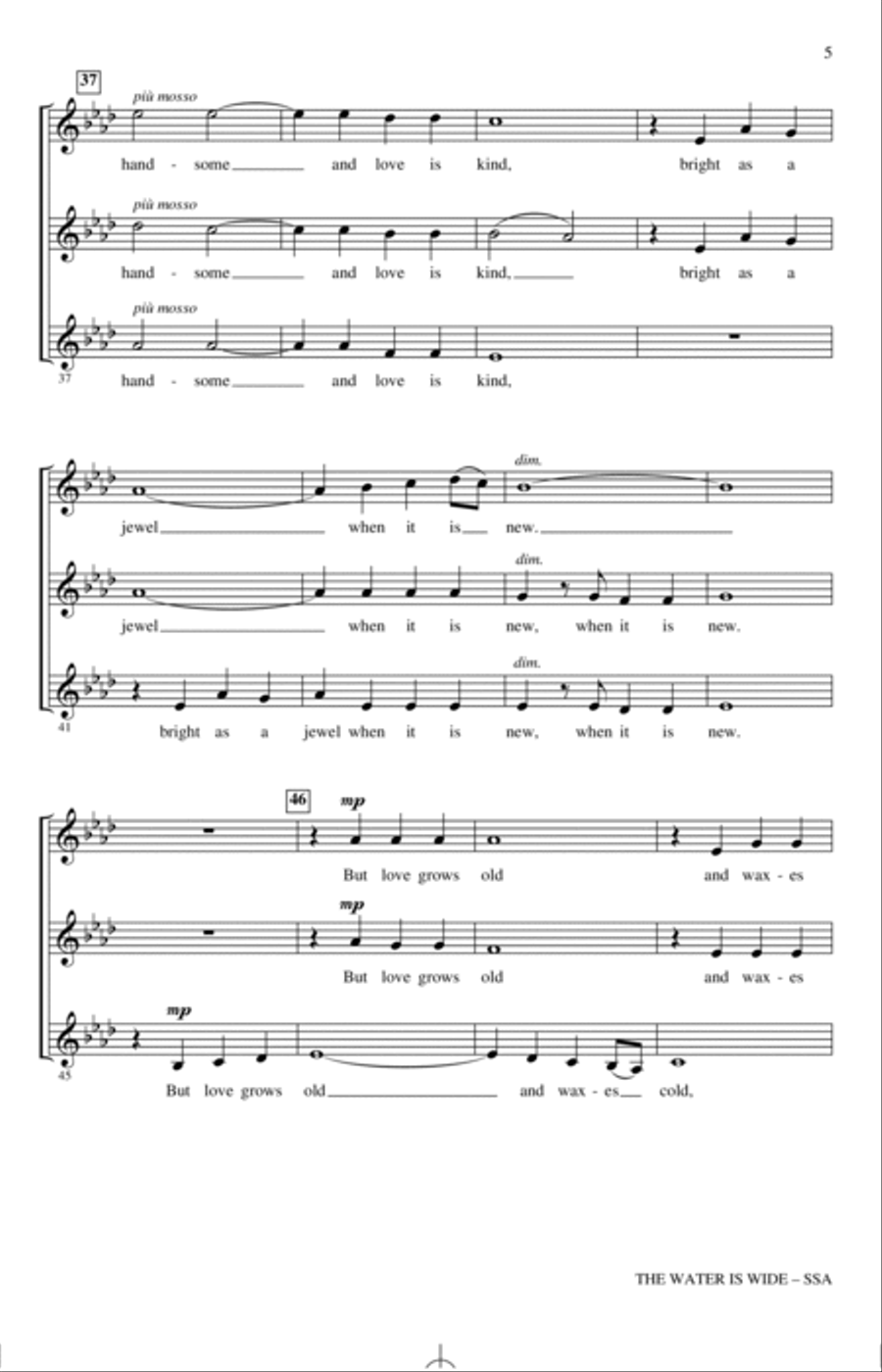 The Water Is Wide (arr. Greg Gilpin) SSA scores gallery preview page 4