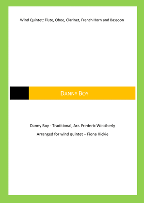 Book cover for Danny Boy: Wind Quintet
