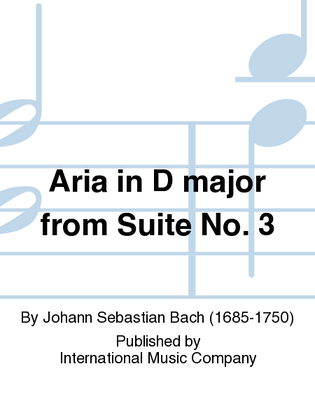 Book cover for Aria In D Major From Suite No. 3