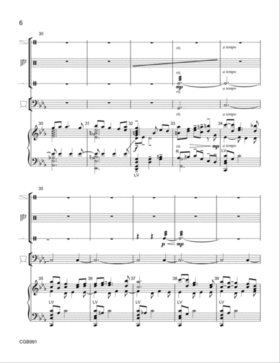 Meditation and Praise Full Score Handbell Choir scores gallery preview page 6