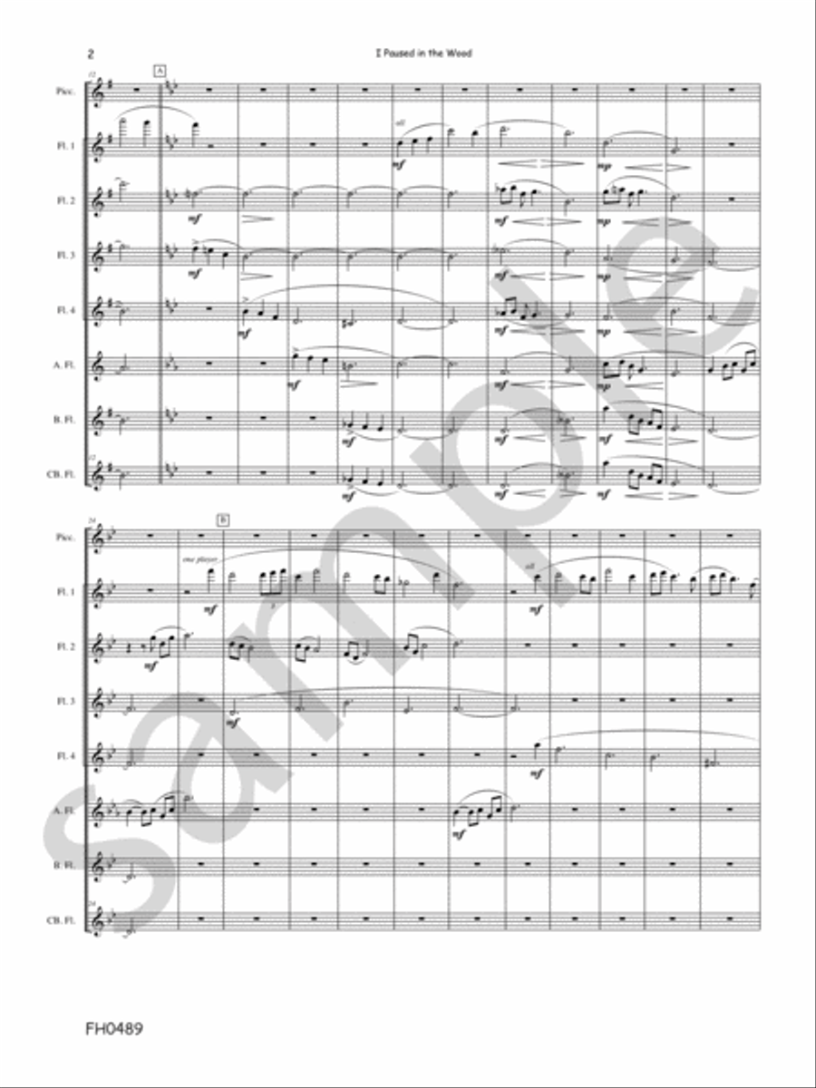I Paused In The Wood I Paused In The Wood Flute Quartet scores gallery preview page 4