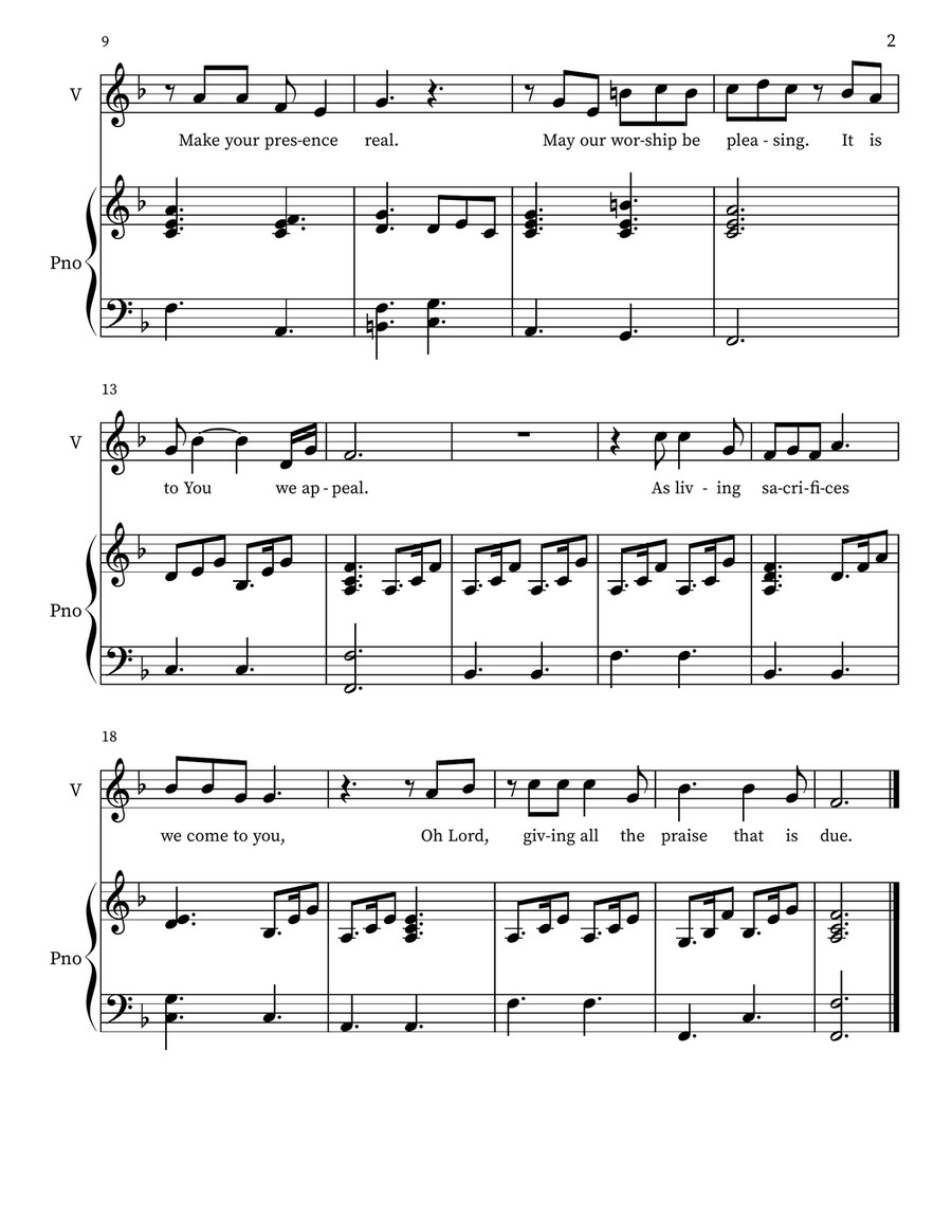 Living Sacrifices Voice scores gallery preview page 2